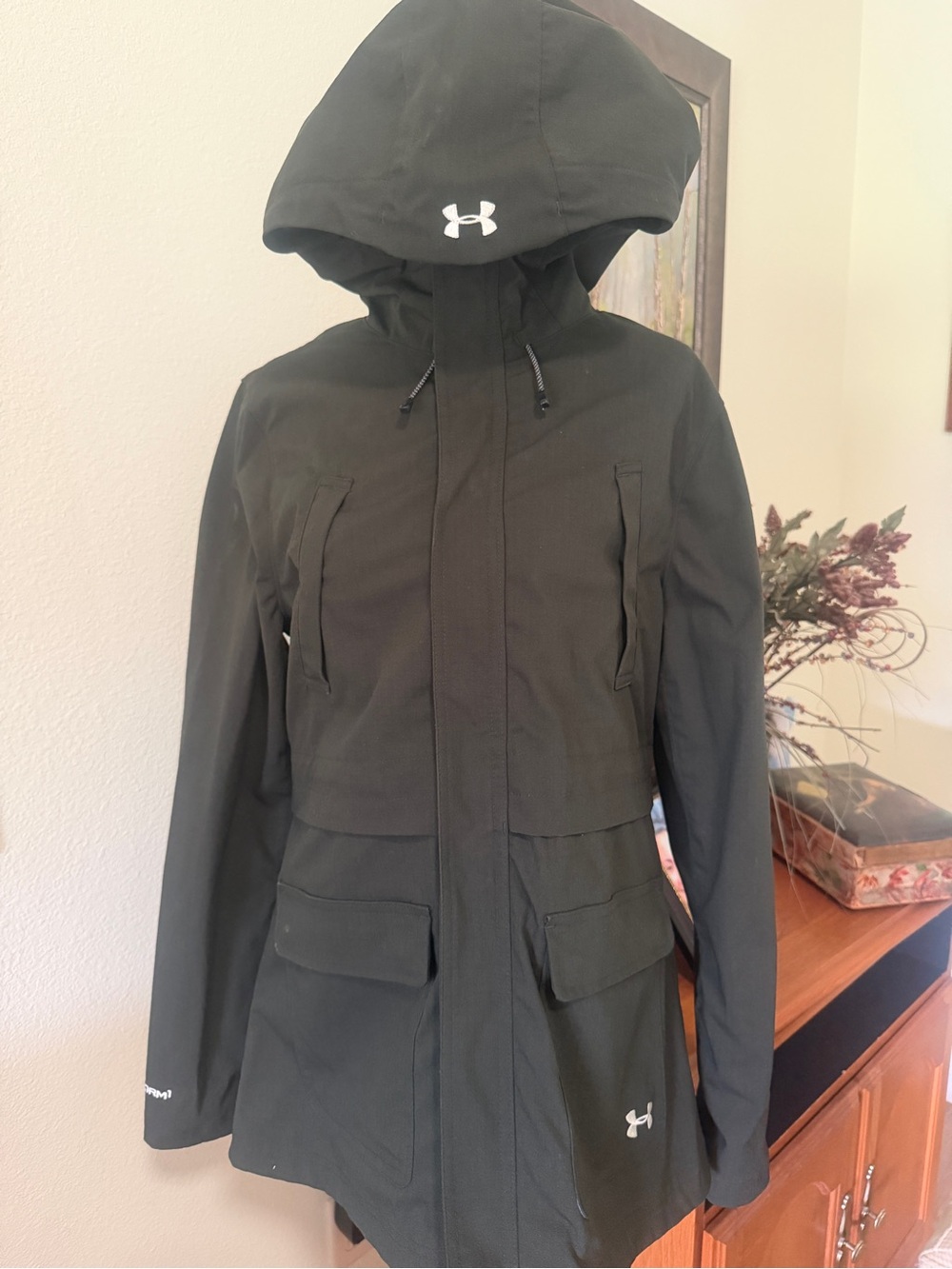 Under Armour Seneca Canvas Women's Black Hooded Utility Coat